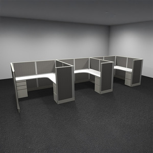WEBBTYP31 - 53"H, Corner Top, 3-Pod, 6' x 6',  Webb Typical - no power