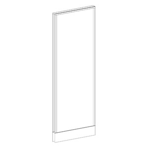 P6724 NON-POWER Webb Panel - 67"H x 24"W Aspen Fabric, Silver