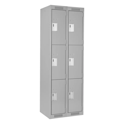 Locker - Steel - Riveted - Economy - 24" x 18" x 72" - 3 Tier - 6 Door