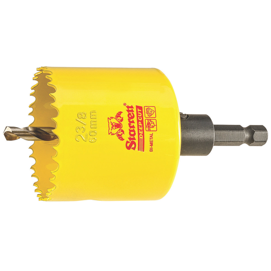 STARRETT ADCH0238 2-3/8'' (60mm) NVP Deep Cut Bi-Metal Hole Saw with Arbor