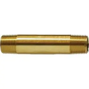 Long Nipple, 3/4-in MNPT x 3/4-in MNPT, 2-1/2 in, Brass