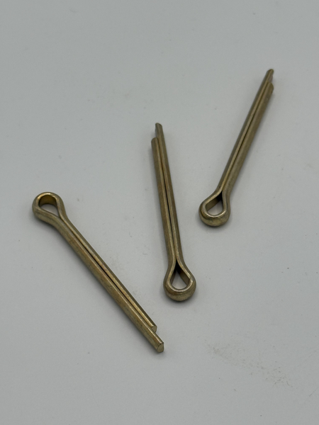 3.2MM X 20MM DIN 94 EXTENDED PRONG COTTER PIN LOW CARBON STEEL ZINC YELLOW