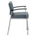 CHK32601 VITALITY MEDICAL STOOL - Slate Blue, Silver Frame