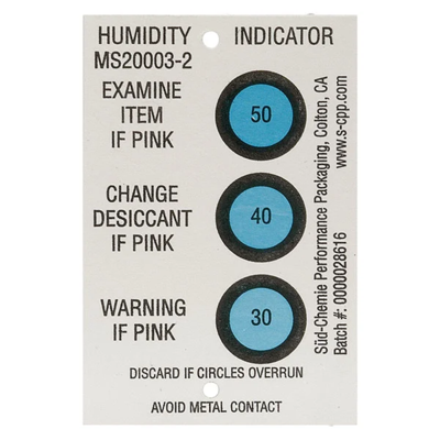 Humidity Indicator Cards - 3 Point
