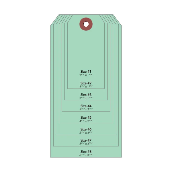 #8 Cardstock Tag - Green