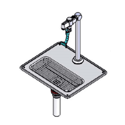 T&S Brass 5GF-8P-WS Equip Water Station Retro Glass Filler