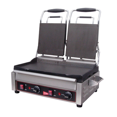 Grindmaster-Cecilware SG2LF Fixed Lower Grill (2) 7-1/4"W X 9"D Smooth Cast Iron Cooking Surfaces Double Pro Sandwich/Panini Grill