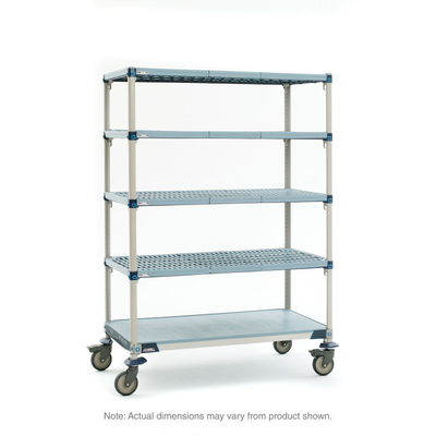 Metro 5Q357EG3 Metromax Q Mobile Shelving Unit 48"W X 18"D X 80"H Open Grid Shelves