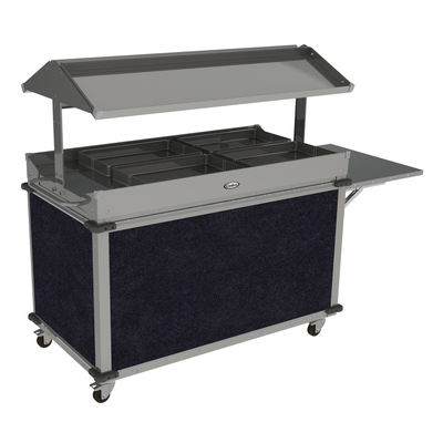 Cadco CBC-GG-B4-L4 MobileServ® Standard Grab & Go Merchandising Cart 2-Sided Grab & Go Shelf On Top