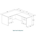 Classic L-Shape Desk 77" x 60" with 2 Box/File Pedestals - Newport Grey
