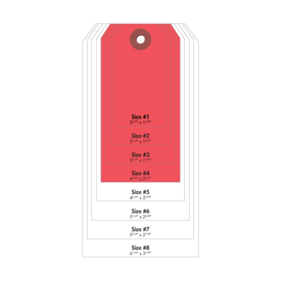 #4 Cardstock Tag - Red