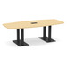 PALBS4236N BLACK- 8 ft. Classic Boat Shape Conference Table with Black Palmer Base