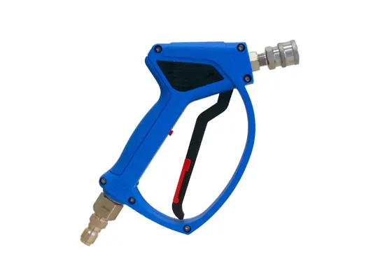 MTM Hydro SGS28 Blue Spray Gun, 4000 PSI, 12 GPM, Live Swivel, SS QC Fittings