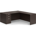Classic L-Shape Desk 78" x 71" with Box/Box/File Pedestal - Espresso