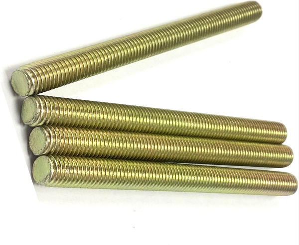 1/2" - 13 X 36" FULLY THREADED STRAIGHT ROD SAE J429 GR 8 ZINC TRIVALENT YELLOW