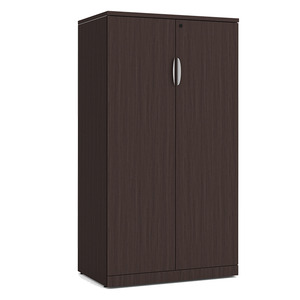 PL151 TWO DOOR 65"H STORAGE CABINET- Espresso