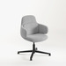 CHK73420 VIVA CLUB CHAIR w/ BLACK FIXED BASE - Ash Seat
