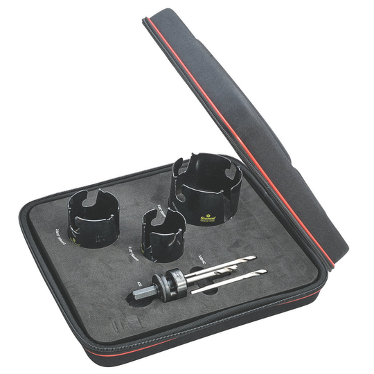 STARRETT KMP03031-N 6 Piece Hole Saw Kit - Carbide Tipped - General Purpose
