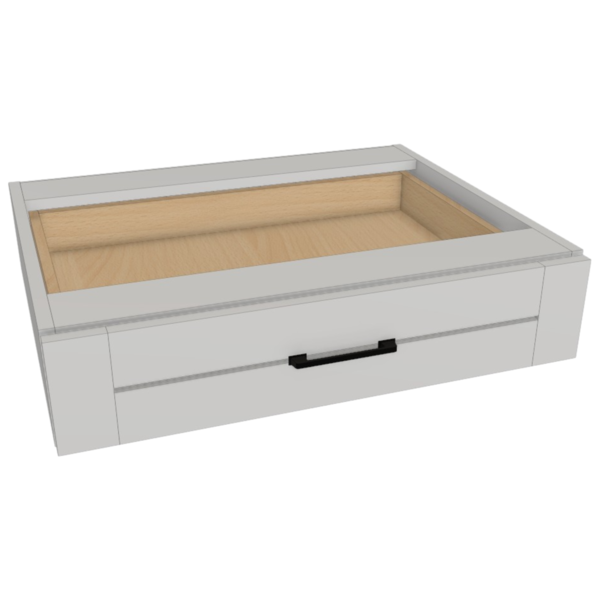 Hampton Pure White Box  Vanity Knee Drawer Kit - 30"W x 21"D x 7 1/4"H