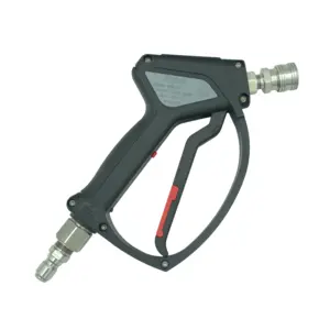 MTM Hydro SGS28 Spray Gun, 4000 PSI, 12 GPM, Live Swivel, PRIMA QC Fittings Installed