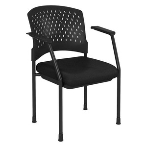 3204  STACKING GUEST CHAIR W/ARMS- BLK9106
