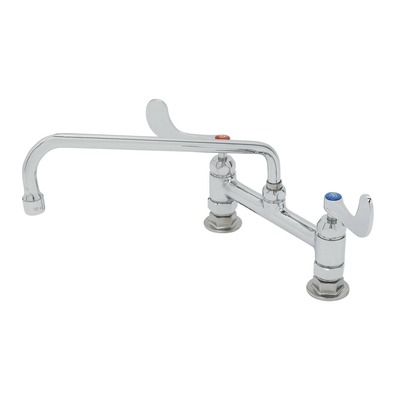 T&S Brass B-0221-CR4-L22 Mixing Faucet Double