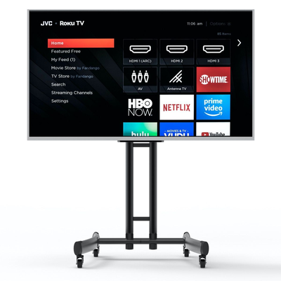 LUXOR FP1000 Adjustable-Height Rolling TV Stand 