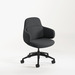 CHK73400 VIVA CLUB CHAIR w/ NYLON BASE - Black base, Charcoal Seat