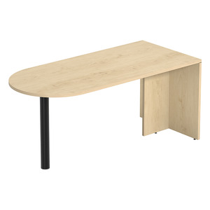 PL131 BULLET DESK w/POST - Maple & Black