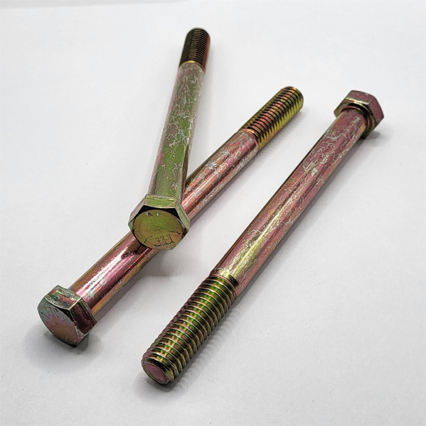 7/16" - 14 X 5" HEX HEAD CAP SCREW SAE J429 GR 5 ZINC YELLOW