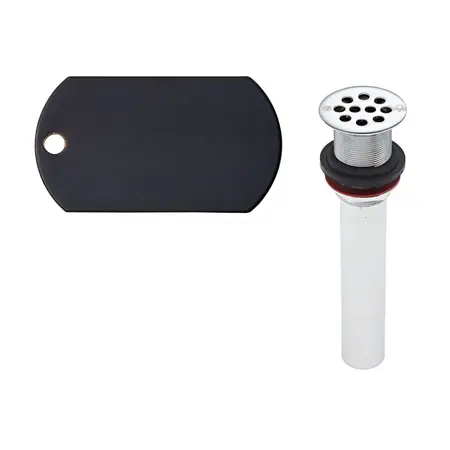 PRODRAIN-MB: Matte Black PO Plug Open Grid No Overflow PO Plug