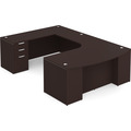 Classic Plus U-Shape Bowfront Executive Workstation 107" x 71" Left Hand - Espresso
