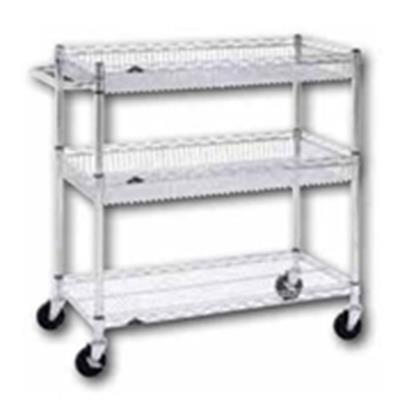 Metro BASCART-SR 18X36X40 Chrome Basket Cart