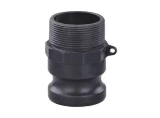 Cam and Groove Adapter, 1-1/4 in Type F x 1-1/4 in MNPT, Polypropylene