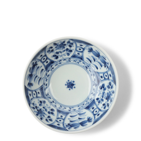 Blue Bowl Kiku Matoriaika 5.25" 