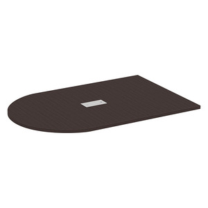 PL138T HALF RACE TRACK SHAPE 72x47 TOP- ESPRESSO
