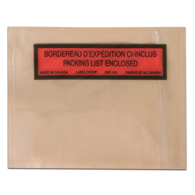 Packing List Envelope - 4" x 5" - Printed