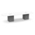 12' Classic Racetrack Conference Table with Cube Base - White Top, Newport Gray Base