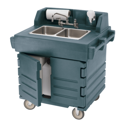 Cambro KSC402191 Camkiosk Hand Sink Cart with 2 Compartment Sink
