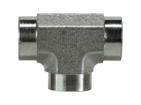 Tee, 1 in FPT x 1 in FPT x 1 in FPT, Steel