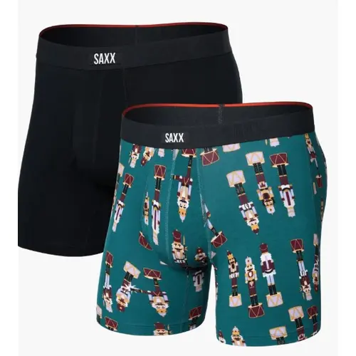 Saxx PP2VX - Vibe Xtra Soft Comfort (2 Pack) - Nutcracker and Black