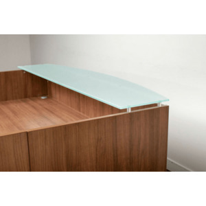 PL169 GLASS TRANSACTION TOP WHITE - W/RISERS