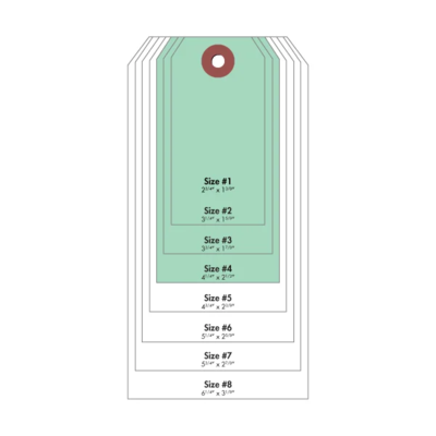 #4 Cardstock Tag - Green