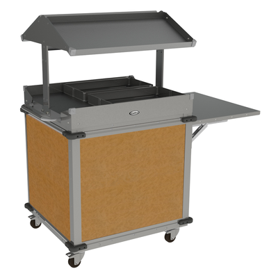 Cadco CBC-GG-B2-L1 MobileServ® Standard Grab & Go Merchandising Cart 2-Sided Grab & Go Shelf On Top