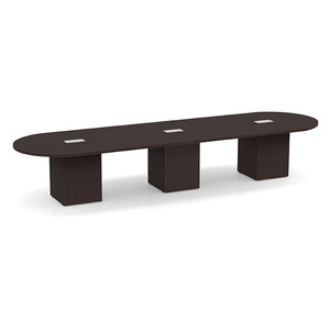 14ft Racetrack, cube base Conference Table: ESPRESSO CUBRT3168NESPESP
