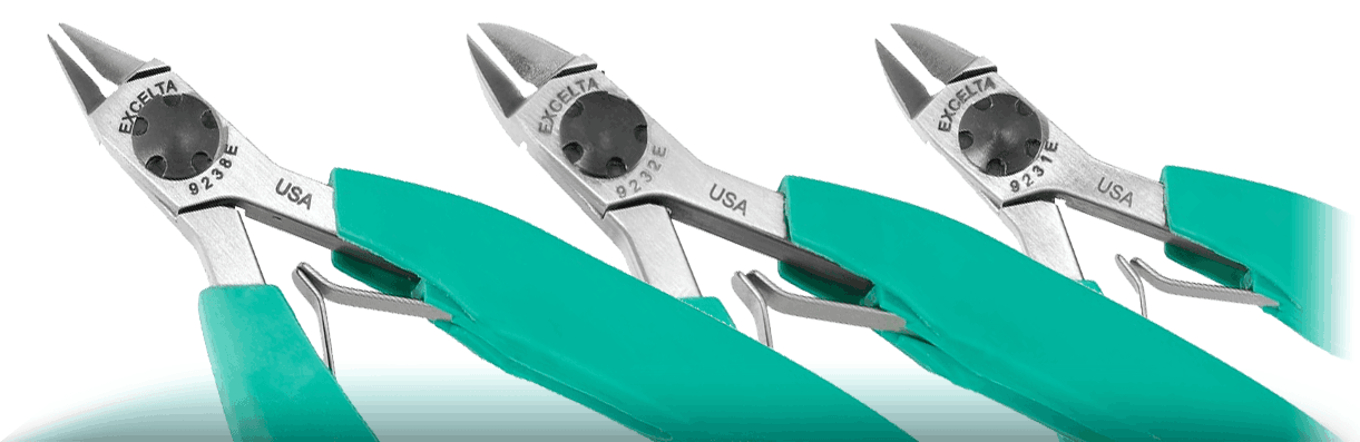 Excelta Hard Wire Cutters with Carbide Inserts Small tapered head; L: 4.5