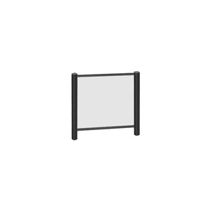 20X24 CLEAR ACR PANEL BLK FRM