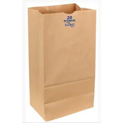 71020 DURO 20# HEAVY BULWARK 57# BASIS KRAFT BAG, 8.25 X 5.3 X 16" 400/CS
