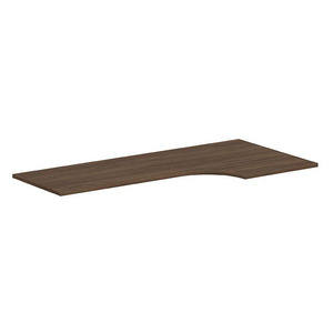 PLT723624R 72" CORNER EXTENSION WORK SURFACE TOP: RIGHT- MODERN WALNUT