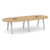 10' Signature Racetrack Conference Table with Metal VA Legs - Aspen Top, Silver Base